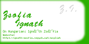 zsofia ignath business card